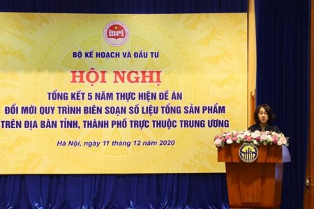 Hội nghị tổng kết 5 năm thực hiện Đề án đổi mới quy trình biên soạn số liệu tổng sản phẩm trên địa bàn tỉnh, thành phố trực thuộc Trung ương